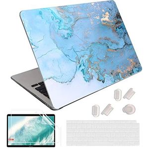 MUSHUI 4-in-1 hoes compatibel met MacBook Air 13,6 inch 2022, versie model A2681 M2 clip met Retina & Touch ID, flexibele plastic harde schaal snap case & toetsenbordbescherming & displaybescherming, 16