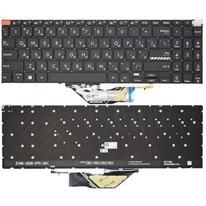 Russisch toetsenbord voor VivoBook voor S 16X M5602 S5602 M3502 M3502Q K3502Z S3502 met achtergrondverlichting(RU Black Org LED)
