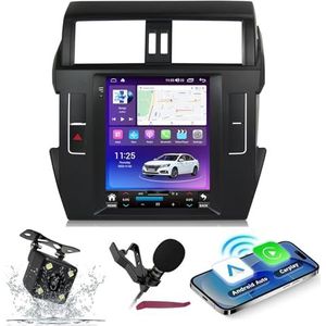 Android 14 Autoradio Navi voor T-oyota Cruiser Prado150 (2014-2017) 9.7 ""Verticale scherm multimediaspeler met draadloze carplay GPS-navigatie Bluetooth 5.0 HIFI FM-radio 5G-WiFi SWC,M200s