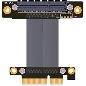 ADT-Link PCIe 3.0 x4 verlengkabel 32G / BPS PCI Express 4X grafische kaart met SSD Raid uitbreiding Vertical Riser R22SL (5 cm)