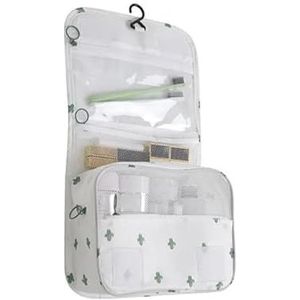 Make-up Tas Reizen Make-up Tas Waterdichte Toiletartikelen Organizer Vrouwen Badkamer Haken Wassen Tas Opslag, wit, Eén maat