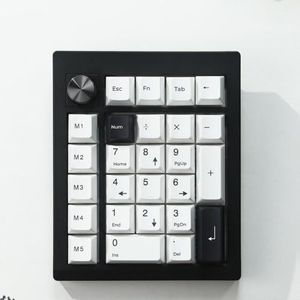 QPSJXN GMK26 Bluetooth 2,4 g joint numpad mechanisch toetsenbord met PBT-toetsen compatibel met QMK Via (zwart)