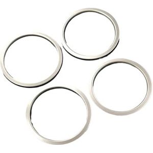 Interieur Styling 4 Stuks Voor Nissan Voor Qashqai J11 Voor Dualis 2 J10 Voor X-Trail Voor Rogue T32 Chrome Deur Audio Speaker Ring Cover Decoratieve Interieur Sierlijsten (Size : Silver Matte)