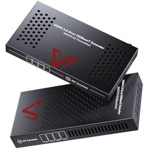 AV Access Professional UHD 4K60Hz (HDBaseT) HDMI 2.0-extender tot 70M (230ft), 4K@30Hz HDR10 en 3D, Zero Latency over Cat5e/6a/7, Auto EDID Management, HDCP 2.2, 2-Weg PoE + IR + RS232