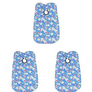 3 Set van Kids Kapsel Cape Cover Professional voor Salon Perming Verven Beer Print, 120x80 cm