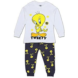 Sabor Lange pyjama Titti Looney Tunes grijs herfst winter, Grijs, 9-10 Jaar