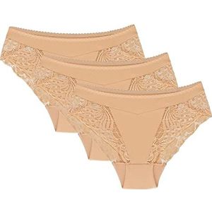 Wolbar Eco-zo slip voor dames, (3-pack) beige, M