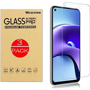 MICSCREEN 3-Pack Voor Oppo A53 2020 Gorilla Gehard Glas Screen Protector [Volledige Lijm, 9H Hard,Case Friendly]