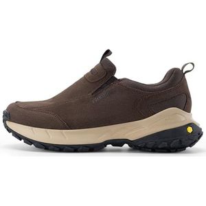 Fitville Wandelschoenen Heren Extra Breed Trekkingschoenen Antislip Outdoor Schoenen Ademend Slip-On Vrijetijdsschoenen Breed Heren Sneakers Met Voetboogsteun Bruin 46 EU Breed