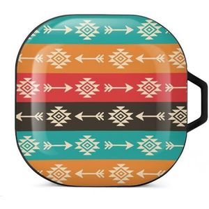 Retro pijlen oordopjes hoesje compatibel met Samsung hard shell beschermhoes zwart-stijl