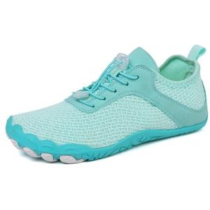 kumosaga Wandelschoenen Barefoot schoenen voor dames, antislip schoenen met brede neus op blote voeten, ademende hardloopschoenen for dames for sport en buitenactiviteiten (Color : Green, Size : 40