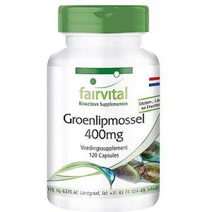 Fairvital | Groenlipmossel met groenlipmossel extract, gember, yucca en vitamine E - MAAND VOORRAAD - 120 capsules