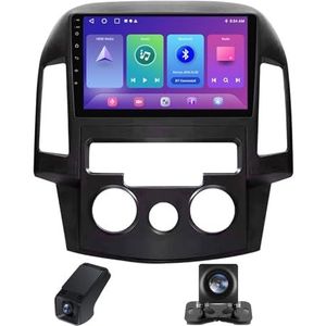 Android autoradio 2 Din geldt voor Hyundai i30 1 FD 2007-2012 met Draadloze Carplay Android Auto GPS Navi WiFi 9 inch met Bluetooth+ Achteruitrijcamera/Stuurwielbediening(A,C20)