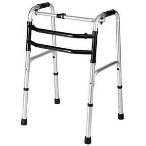 KRXSOBNV, Opvouwbaar lichtgewicht aluminium looprek, in hoogte verstelbare rubberen voetjes, loophulpmiddel ，Looprek