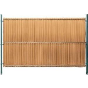 Dynamic24 Inkijkbescherming strips verticaal 153x250cm voor dubbelstaafmatten omheining - voor een heklengte tot 250 cm - rol hekscherm zichtscherm PVC kunststof (beige)