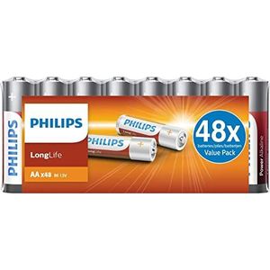 Philips LongLife-batterijen AA - voordeelverpakking - 48 stuks
