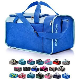 sporttas gymtas holdall mannen vrouwen duffel schouder fitness tas zwembad tas reizen vakantie riem sport tas cabine bagage weekender nacht camping kleine 20L grote 40L (40 L, Lichtblauw/Blauw)