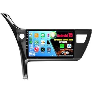 Android 15 Autoradio Voor Toyota Corolla Auris 2017 2018 met Draadloze Carplay Android Auto, 9 Inch Autoscherm Soporta Bluetooth WIFI GPS FM/RDS(LHD,8Core(2+32GB))