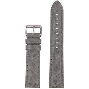 LUGEMA Leren Horlogeband Mode Horlogeband Echte Armband For Man En Vrouw 18 Mm 20 Mm 22 Mm 7 Kleuren (Color : Grey, Size : 18mm)