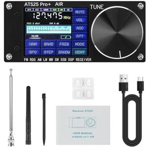 Eighosee ATS25 Pro+ AIR Full Band Radio-ontvanger FM SW SSB MW LW AIR SDR Luchtvaart Band Ontvanger Ondersteunt Bluetooth WIFI