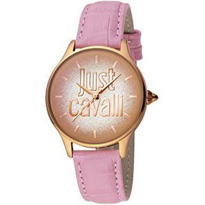 Just Cavalli dames analoog kwarts horloge met lederen armband JC1L032L0065