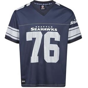 Recovered Seattle Seahawks Navy NFL Oversized Jersey Trikot Mesh Relaxed Top - L