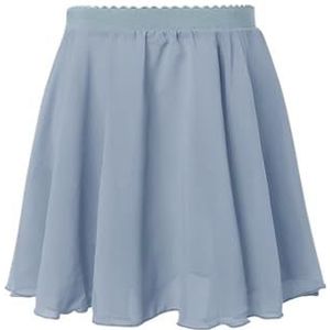 UBOHUZ Volwassen danspraktijk rok ballet korte chiffon elastische taille voor vrouwen voor vrouwen, Lichtgrijs, XL
