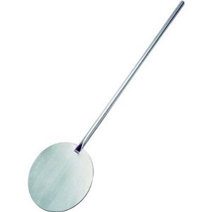 WAS Germany Pizzaschep van chroom-nikkelstaal, rond, Ø 20 cm, pizzaschep en broodschuiver, accessoires voor pizzabakken en broodbakken in pizzaoven, grilloven - WAS 2293 600