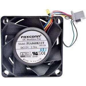 LMNCBVYA High-Performance 12V 3.70A 60mm Server Fan - PIA060K12T Cooling Solution for Servers and Electronics