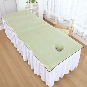 Green(h),190x90cm,LDLCYCN Massage Beddengoed Microfiber Beauty Beddeksel Spa Massage Tafel Gezicht Handdoek Voor Salon Spa Therapeut Badlaken Handdoek Massage Beddeksel Machine Wasbaar