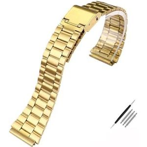 WAHRE Retro Kleine Vierkante Metalen Horlogeband Geschikt For Casio A158WA A168 / A159 / A169 / B650 / AQ230 Roestvrijstalen Armband 18 Mm (Color : A gold, Size : 18mm)