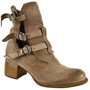 A.S.98 Airstep enkellaarsjes lederen laarzen vrouwen laarzen kleur beige