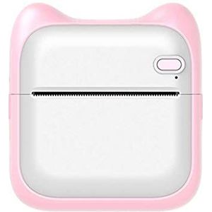 WMMNHY Mini draagbare thermische printer draadloos BT Pocket Label Printer 57mm Printers 200DPI Ondersteuning Foto Opmerkingen Fouten Tekstafdrukken(Pink)