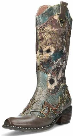 Laura Vita - Ercwinao 19 - Kuitlaarzen - Grijs-Khaki-Combi