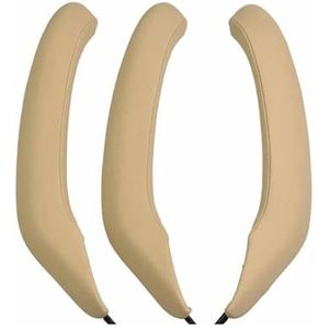 Deurgreep Binnenhandgreep lederen bekleding voor BMW F25 F26 X3 X4 deur armsteun paneel Holster vervangen beige zwarte steun Deurgreepset(LHD Beige Set)