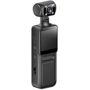 Actiecamera, Pocket Action Camera 4K HD Sport Camcorder Camera 180 graden Roterende Mini Wifi Camera met Waterdichte Behuizing Bewegingscamera 128G,voor fietsen, motorfietsen