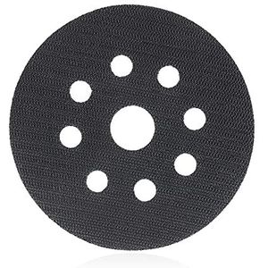 DFS Klittenbandschijf 125 mm 8 gaten + middengat reserve klittenband / vervanging voor schuurschijf, polijstschijf, steunschijf - klittenband zelfklevend rond