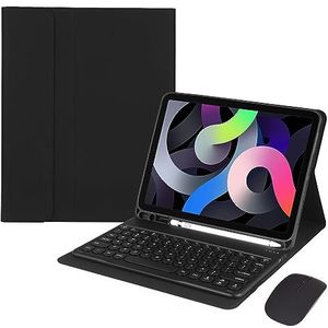 Toetsenbordhoes voor Samsung Galaxy Tab A9 8.7'' 2023 (SM-X110/SM-X115) met Potloodhouder, Magnetisch Afneembaar Toetsenbord met Bluetooth-Muis,zwart