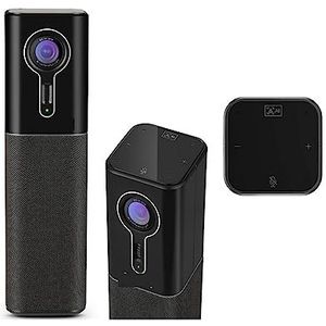 Webcam, 2K 60fps Resolutie AI Face Tracking Webcam Alles-in-één met 4 microfoons en 1 luidspreker USB Streaming Webcam 16ft Pickup Radius