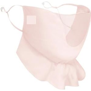 UBOHUZ 2 stuks zomer ademend dun zonnebrandmasker sport fietsen rijden ijs zijde verstelbare gesp voor vrouwen (roze)