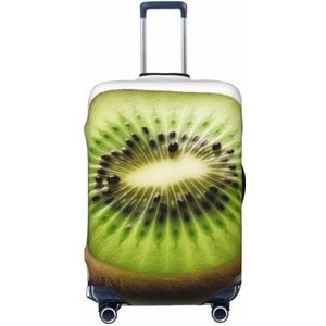 RLDOBOFE Reisbagagehoes Elastische Bagagehoezen Groene Kiwi Koffer Cover Bagages Protector voor Reizen Anti-Kras Koffer Covers voor Volwassenen Wasbare Bagages Decoratief (18-32""), Zwart, X-Large