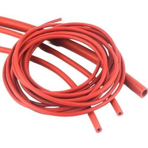 I.D2 ~ 8 mm Oranje Rode Siliconen Vacuümbuis Hittebestendige Auto Brandstoftank Pijp Vacuümkoeling Buis Luchtpomp Zachte Rubberen Slang voor Motoren, Auto (ID 8 mm x OD 10 mm)