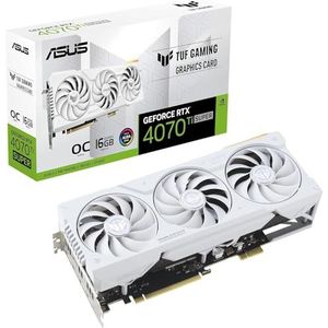 ASUS TUF Gaming GeForce RTX 4070 Ti Super BTF White OC Edition 16GB GDDR6X (NVIDIA DLSS 3, (GC-HPWR) Gold Finger, PCIe 4.0, 2x HDMI 2.1a, 3x DisplayPort 1.4a, TUF-RTX4070TIS-O16G-BTF-wit, wit
