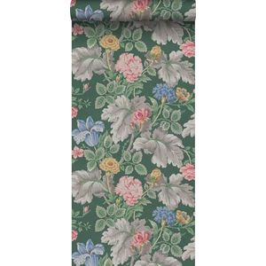 behang bloemen groen 53 cm x 10.05 m - van Sanders & Sanders