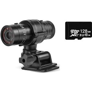 Action Camera, Fiets Sport Camera Waterdichte Actie Camera 4K Mountainbike Motorhelm Actie Mini Camera DV F9 Camcorder Volledige 1080p HD Auto Video Recorder Soepele Stabilisatie(Option 5)