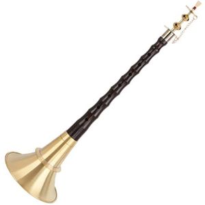 Ebbenhouten Hoepelpaal Koperen Kom Suona Folk Traditioneel Suona Houtblazersinstrument Met Accessoires Suona Set(Color:29.8cm)