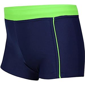 Aquarti Jongens Korte Zwembroek Zijde Bies Kinderen Zwem Shorts, 024 Donkerblauw/Groen, 158