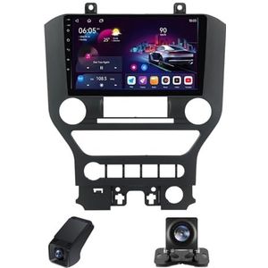 Autoradio,Android 13 geldt voor Ford Mustang 6 S550 2014-2023 9 inch HD touchscreen autoradio met draadloze Carplay Android Auto GPS Bluetooth stuurbediening Achteruitrijcamera(B,NF-7)