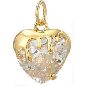 Hart munt hanger bedels voor sieraden maken diy oorbellen ketting armband koper uitstekende kwaliteit-AC23058G1