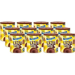 NESQUIK EXTRA CHOCO Oplosbare bereiding voor dranken met vetverminderde cacao, 12 glazen à 390 g